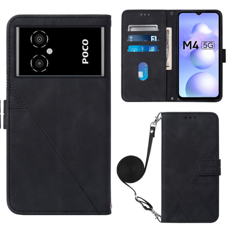 Crossbody 3D Embossed Flip Leather Phone Case, For Xiaomi Redmi Note 11T Pro, For Motorola Moto G52j 5G, For Xiaomi Poco M4 5G, For Motorola Moto E32