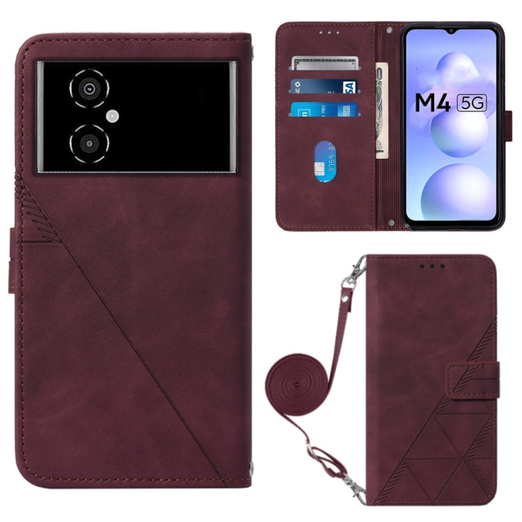 Crossbody 3D Embossed Flip Leather Phone Case, For Xiaomi Redmi Note 11T Pro, For Motorola Moto G52j 5G, For Xiaomi Poco M4 5G, For Motorola Moto E32