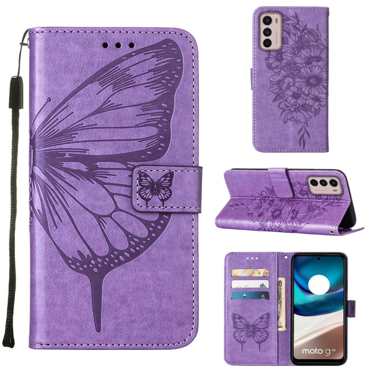 Embossed Butterfly Flip Leather Phone Case, For Motorola Moto G42, For Motorola Moto G52j 5G, For OPPO K10 Pro 5G, For OPPO Reno8, For OPPO Reno8 Pro, For OPPO Reno8 Pro+