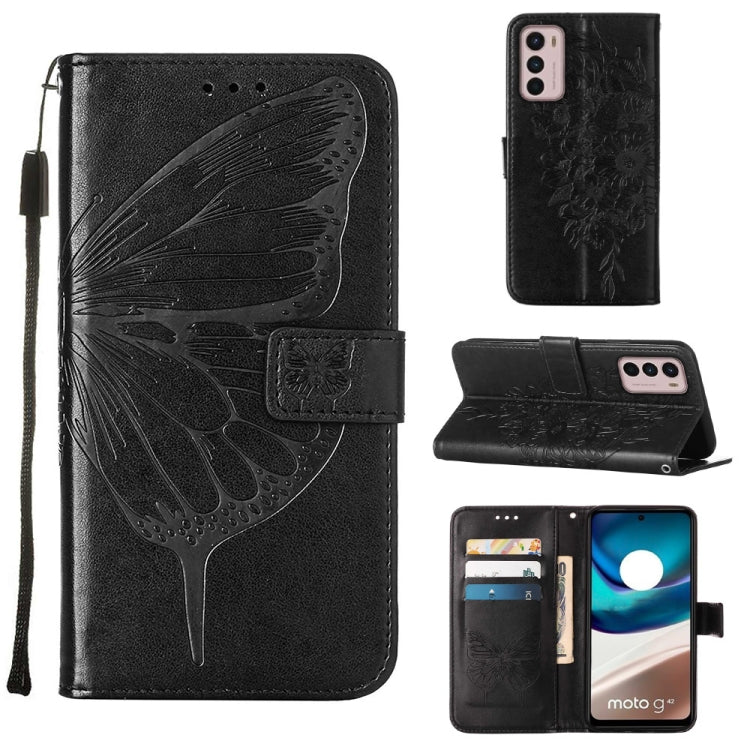 Embossed Butterfly Flip Leather Phone Case, For Motorola Moto G42, For Motorola Moto G52j 5G, For OPPO K10 Pro 5G, For OPPO Reno8, For OPPO Reno8 Pro, For OPPO Reno8 Pro+