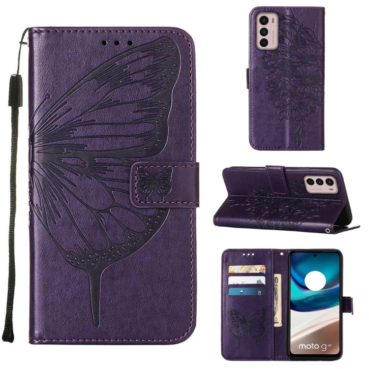 Embossed Butterfly Flip Leather Phone Case, For Motorola Moto G42, For Motorola Moto G52j 5G, For OPPO K10 Pro 5G, For OPPO Reno8, For OPPO Reno8 Pro, For OPPO Reno8 Pro+