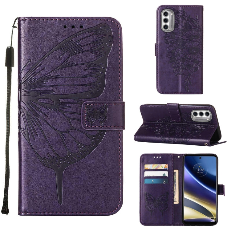 Embossed Butterfly Flip Leather Phone Case, For Motorola Moto G42, For Motorola Moto G52j 5G, For OPPO K10 Pro 5G, For OPPO Reno8, For OPPO Reno8 Pro, For OPPO Reno8 Pro+