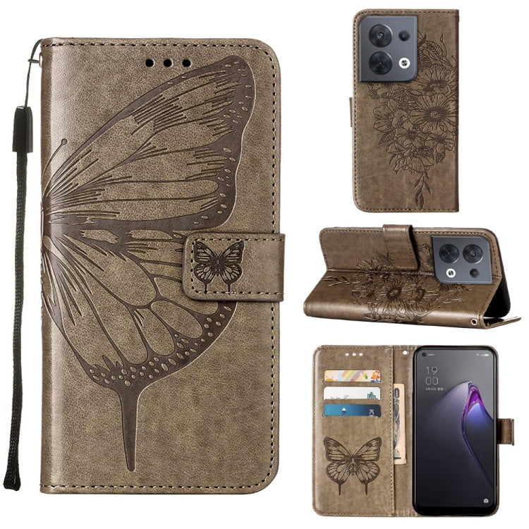 Embossed Butterfly Flip Leather Phone Case, For Motorola Moto G42, For Motorola Moto G52j 5G, For OPPO K10 Pro 5G, For OPPO Reno8, For OPPO Reno8 Pro, For OPPO Reno8 Pro+