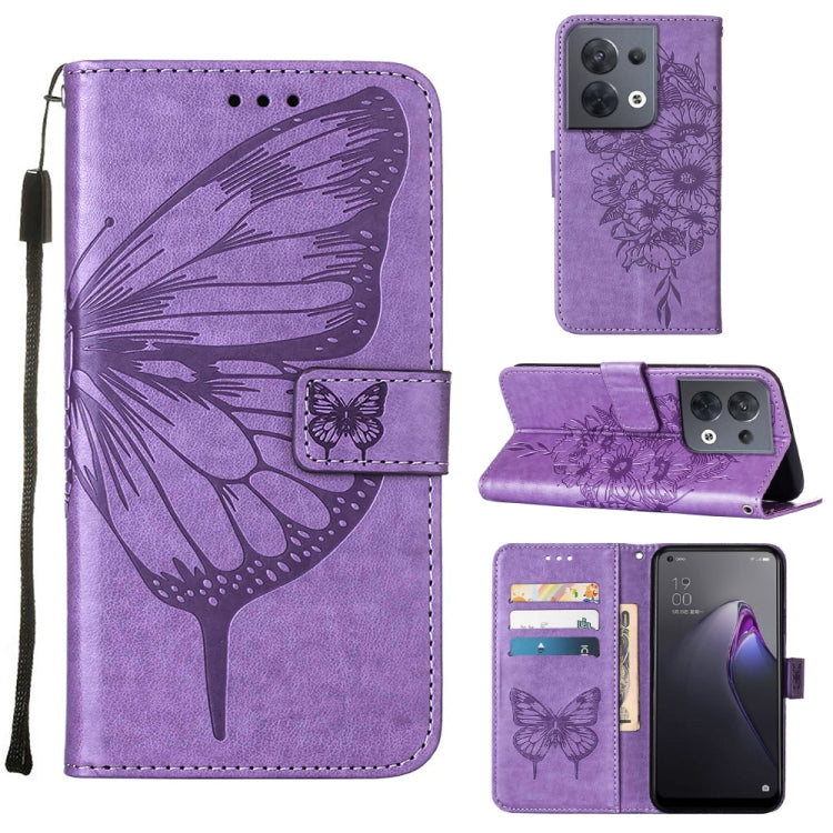 Embossed Butterfly Flip Leather Phone Case, For Motorola Moto G42, For Motorola Moto G52j 5G, For OPPO K10 Pro 5G, For OPPO Reno8, For OPPO Reno8 Pro, For OPPO Reno8 Pro+