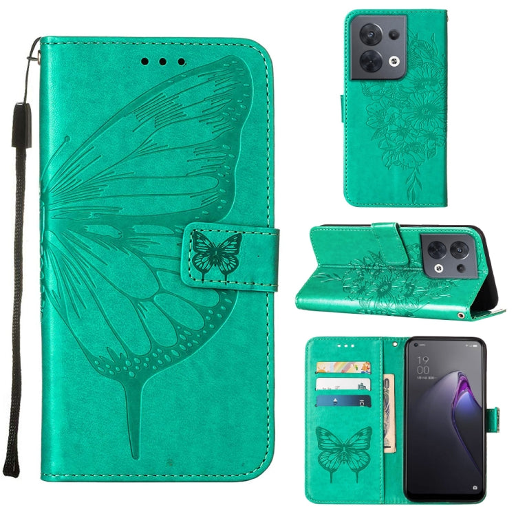 Embossed Butterfly Flip Leather Phone Case, For Motorola Moto G42, For Motorola Moto G52j 5G, For OPPO K10 Pro 5G, For OPPO Reno8, For OPPO Reno8 Pro, For OPPO Reno8 Pro+