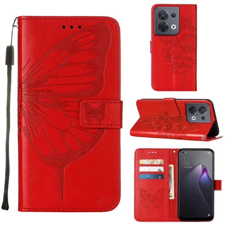 Embossed Butterfly Flip Leather Phone Case, For Motorola Moto G42, For Motorola Moto G52j 5G, For OPPO K10 Pro 5G, For OPPO Reno8, For OPPO Reno8 Pro, For OPPO Reno8 Pro+