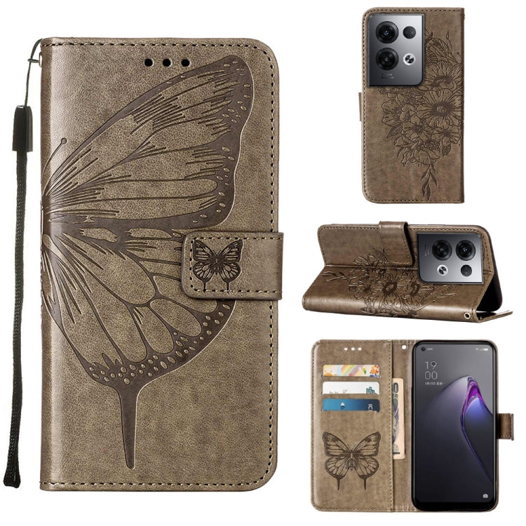 Embossed Butterfly Flip Leather Phone Case, For Motorola Moto G42, For Motorola Moto G52j 5G, For OPPO K10 Pro 5G, For OPPO Reno8, For OPPO Reno8 Pro, For OPPO Reno8 Pro+
