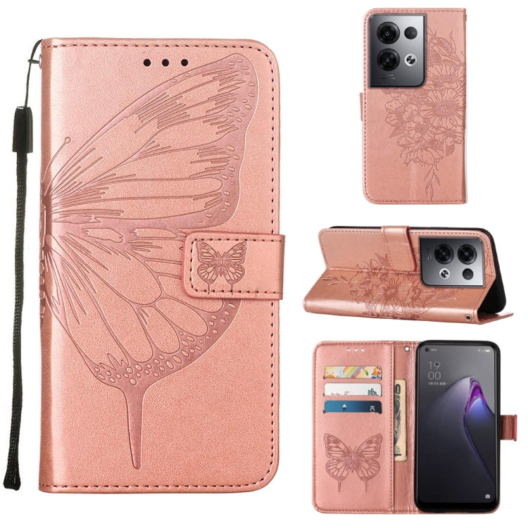 Embossed Butterfly Flip Leather Phone Case, For Motorola Moto G42, For Motorola Moto G52j 5G, For OPPO K10 Pro 5G, For OPPO Reno8, For OPPO Reno8 Pro, For OPPO Reno8 Pro+