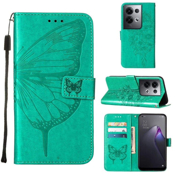 Embossed Butterfly Flip Leather Phone Case, For Motorola Moto G42, For Motorola Moto G52j 5G, For OPPO K10 Pro 5G, For OPPO Reno8, For OPPO Reno8 Pro, For OPPO Reno8 Pro+