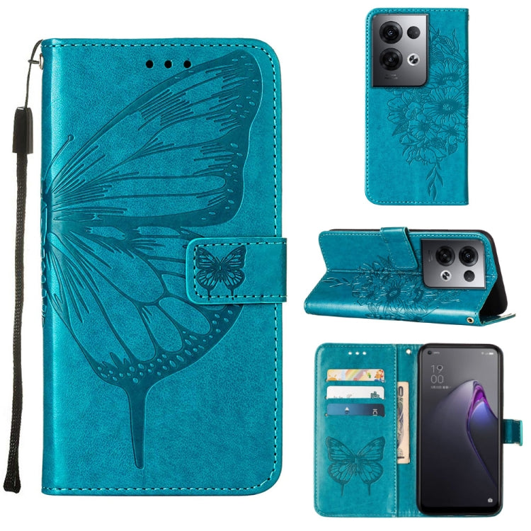 Embossed Butterfly Flip Leather Phone Case, For Motorola Moto G42, For Motorola Moto G52j 5G, For OPPO K10 Pro 5G, For OPPO Reno8, For OPPO Reno8 Pro, For OPPO Reno8 Pro+