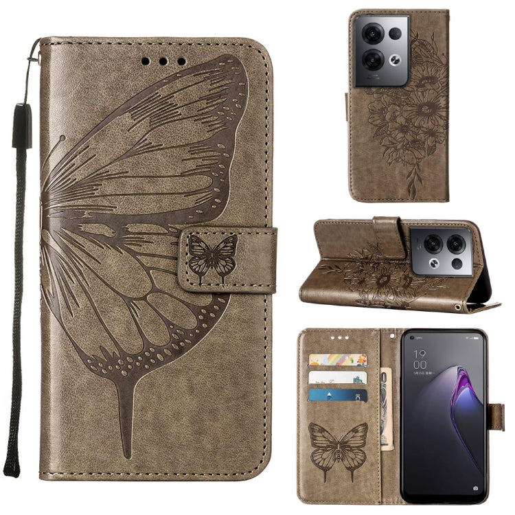 Embossed Butterfly Flip Leather Phone Case, For Motorola Moto G42, For Motorola Moto G52j 5G, For OPPO K10 Pro 5G, For OPPO Reno8, For OPPO Reno8 Pro, For OPPO Reno8 Pro+