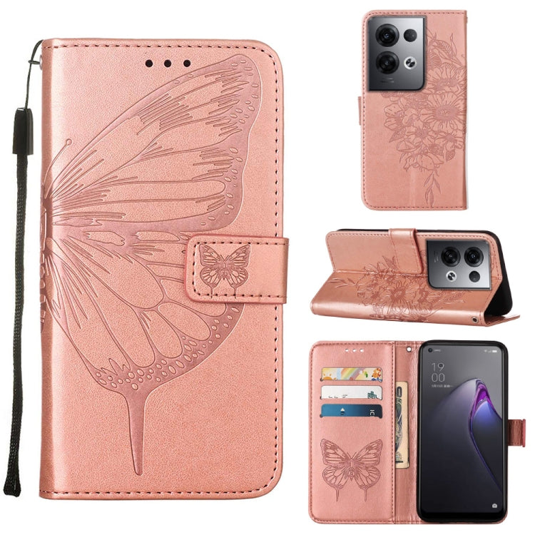 Embossed Butterfly Flip Leather Phone Case, For Motorola Moto G42, For Motorola Moto G52j 5G, For OPPO K10 Pro 5G, For OPPO Reno8, For OPPO Reno8 Pro, For OPPO Reno8 Pro+