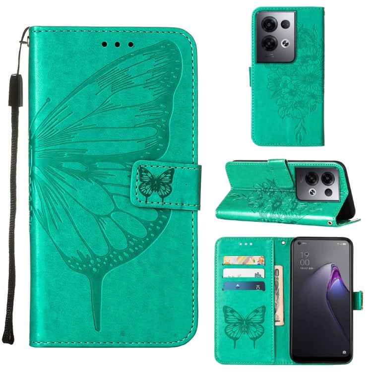 Embossed Butterfly Flip Leather Phone Case, For Motorola Moto G42, For Motorola Moto G52j 5G, For OPPO K10 Pro 5G, For OPPO Reno8, For OPPO Reno8 Pro, For OPPO Reno8 Pro+