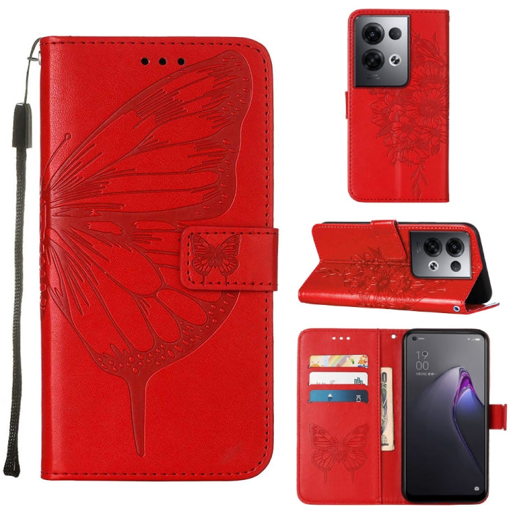 Embossed Butterfly Flip Leather Phone Case, For Motorola Moto G42, For Motorola Moto G52j 5G, For OPPO K10 Pro 5G, For OPPO Reno8, For OPPO Reno8 Pro, For OPPO Reno8 Pro+