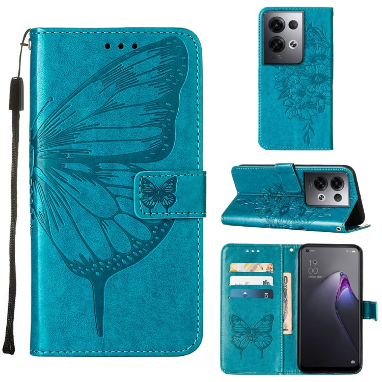 Embossed Butterfly Flip Leather Phone Case, For Motorola Moto G42, For Motorola Moto G52j 5G, For OPPO K10 Pro 5G, For OPPO Reno8, For OPPO Reno8 Pro, For OPPO Reno8 Pro+
