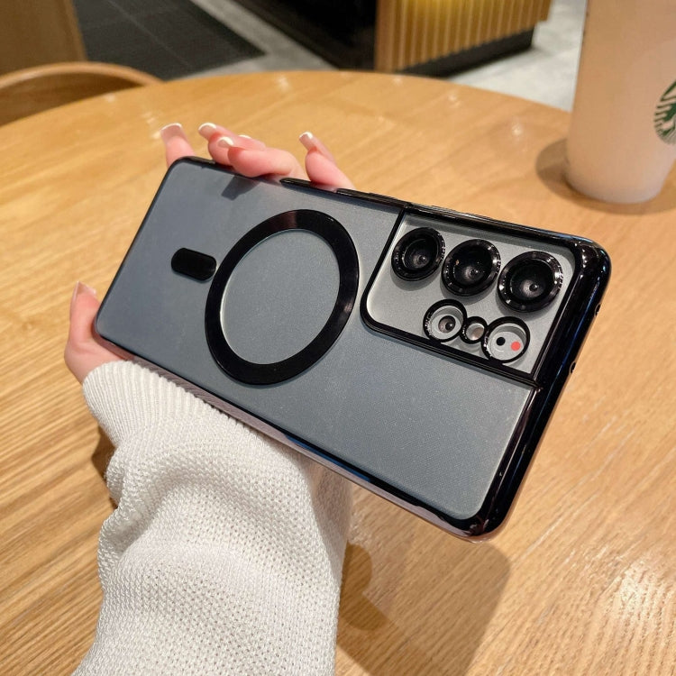 Electroplated Frame MagSafe Magnetic Phone Case, For Samsung Galaxy S22 5G, For Samsung Galaxy S22+ 5G, For Samsung Galaxy S22 Ultra 5G, For Samsung Galaxy S21 Ultra 5G, For Samsung Galaxy S21+ 5G, For Samsung Galaxy S21 5G