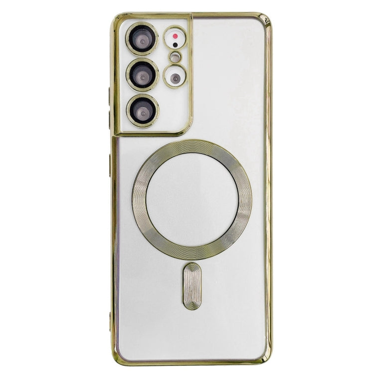 Electroplated Frame MagSafe Magnetic Phone Case, For Samsung Galaxy S22 5G, For Samsung Galaxy S22+ 5G, For Samsung Galaxy S22 Ultra 5G, For Samsung Galaxy S21 Ultra 5G, For Samsung Galaxy S21+ 5G, For Samsung Galaxy S21 5G
