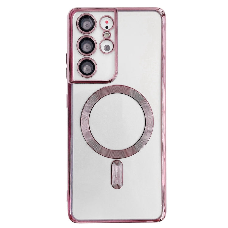 Electroplated Frame MagSafe Magnetic Phone Case, For Samsung Galaxy S22 5G, For Samsung Galaxy S22+ 5G, For Samsung Galaxy S22 Ultra 5G, For Samsung Galaxy S21 Ultra 5G, For Samsung Galaxy S21+ 5G, For Samsung Galaxy S21 5G