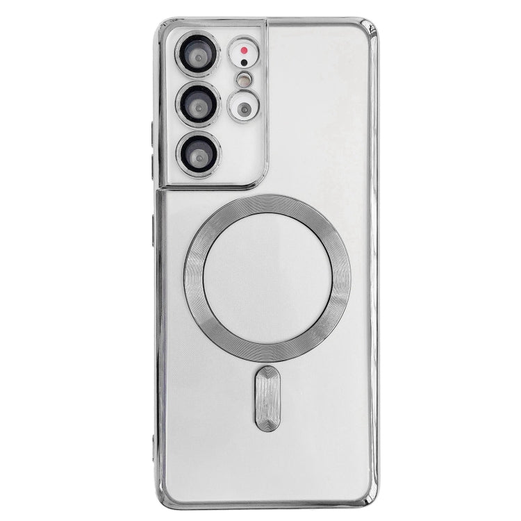 Electroplated Frame MagSafe Magnetic Phone Case, For Samsung Galaxy S22 5G, For Samsung Galaxy S22+ 5G, For Samsung Galaxy S22 Ultra 5G, For Samsung Galaxy S21 Ultra 5G, For Samsung Galaxy S21+ 5G, For Samsung Galaxy S21 5G