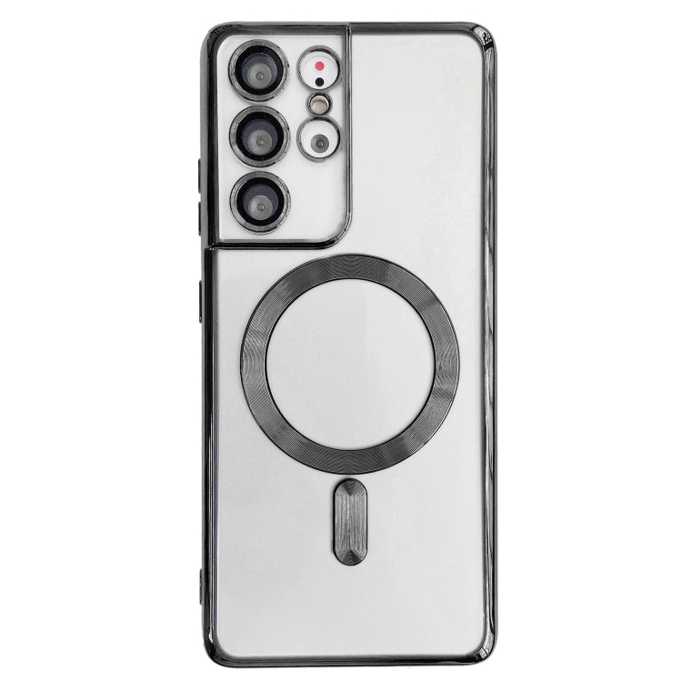 Electroplated Frame MagSafe Magnetic Phone Case, For Samsung Galaxy S22 5G, For Samsung Galaxy S22+ 5G, For Samsung Galaxy S22 Ultra 5G, For Samsung Galaxy S21 Ultra 5G, For Samsung Galaxy S21+ 5G, For Samsung Galaxy S21 5G