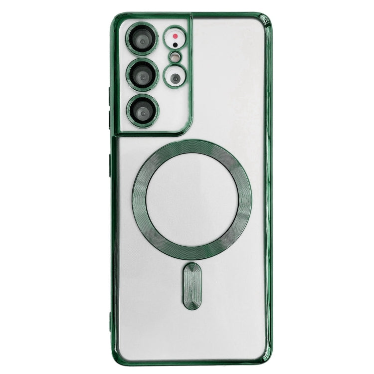 Electroplated Frame MagSafe Magnetic Phone Case, For Samsung Galaxy S22 5G, For Samsung Galaxy S22+ 5G, For Samsung Galaxy S22 Ultra 5G, For Samsung Galaxy S21 Ultra 5G, For Samsung Galaxy S21+ 5G, For Samsung Galaxy S21 5G