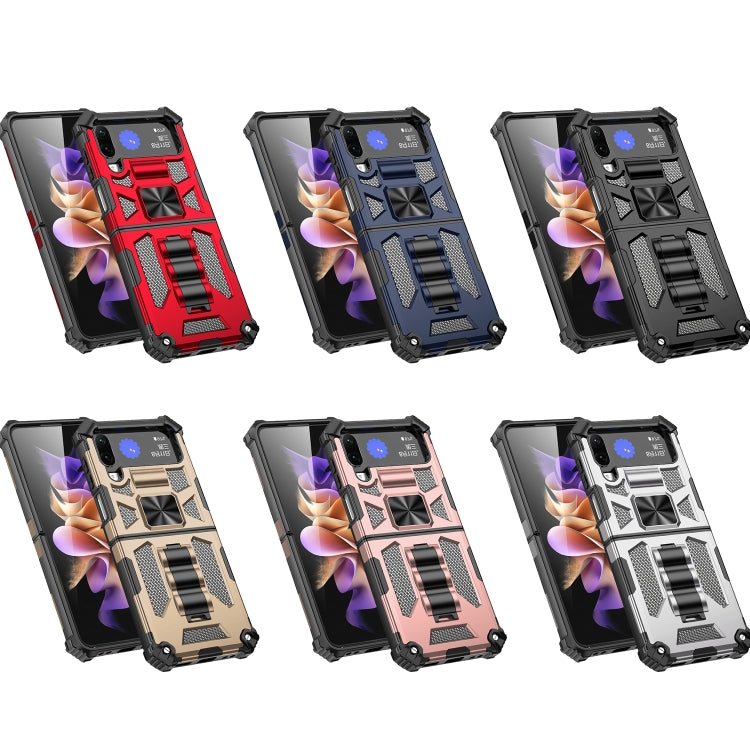 Armor Shockproof TPU + PC Magnetic Protective Phone Case with Holder, For Samsung Galaxy Z Flip4 5G