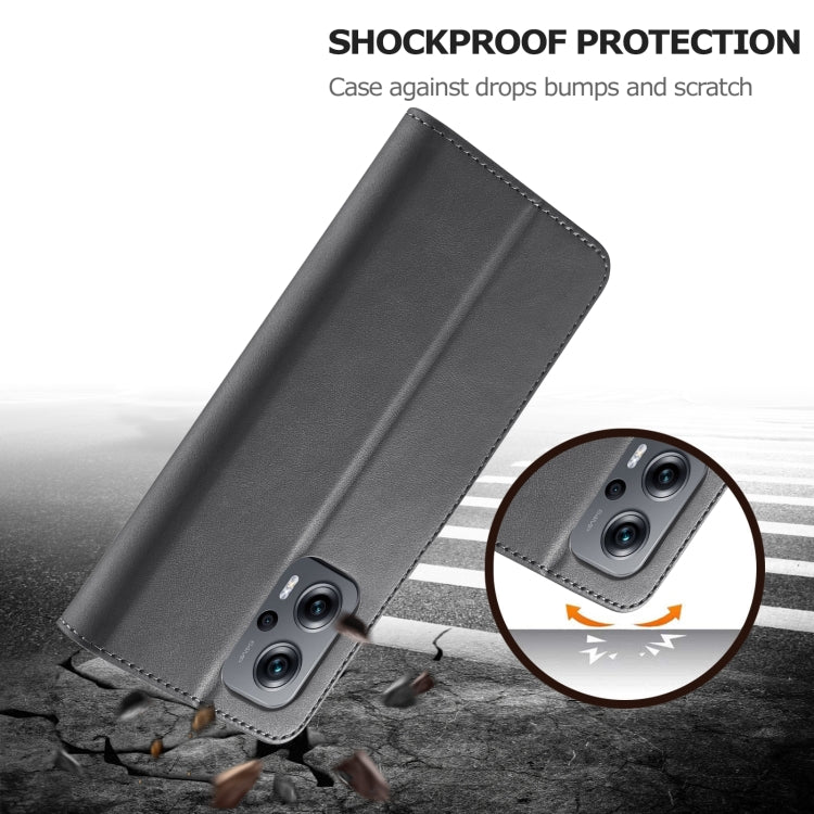 LC.IMEEKE Calf Texture Leather Phone Case, For Xiaomi Poco X4 GT 5G
