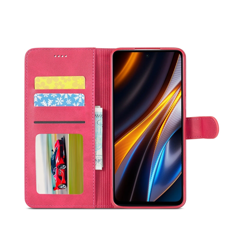 LC.IMEEKE Calf Texture Leather Phone Case, For Xiaomi Poco X4 GT 5G
