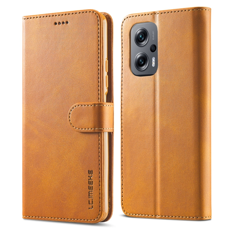 LC.IMEEKE Calf Texture Leather Phone Case, For Xiaomi Poco X4 GT 5G