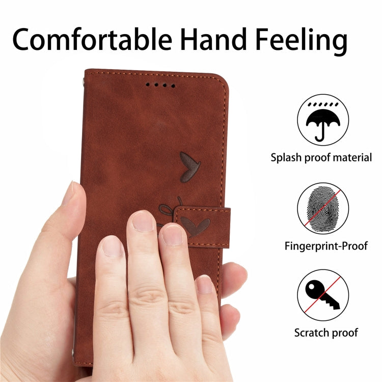 Skin Feel Heart Pattern Leather Phone Case with Lanyard, For Xiaomi 11T / 11T Pro, For Xiaomi Poco M3, For Xiaomi Poco M4 Pro, For Xiaomi Poco X3 NFC, For Xiaomi Poco X4 Pro 5G