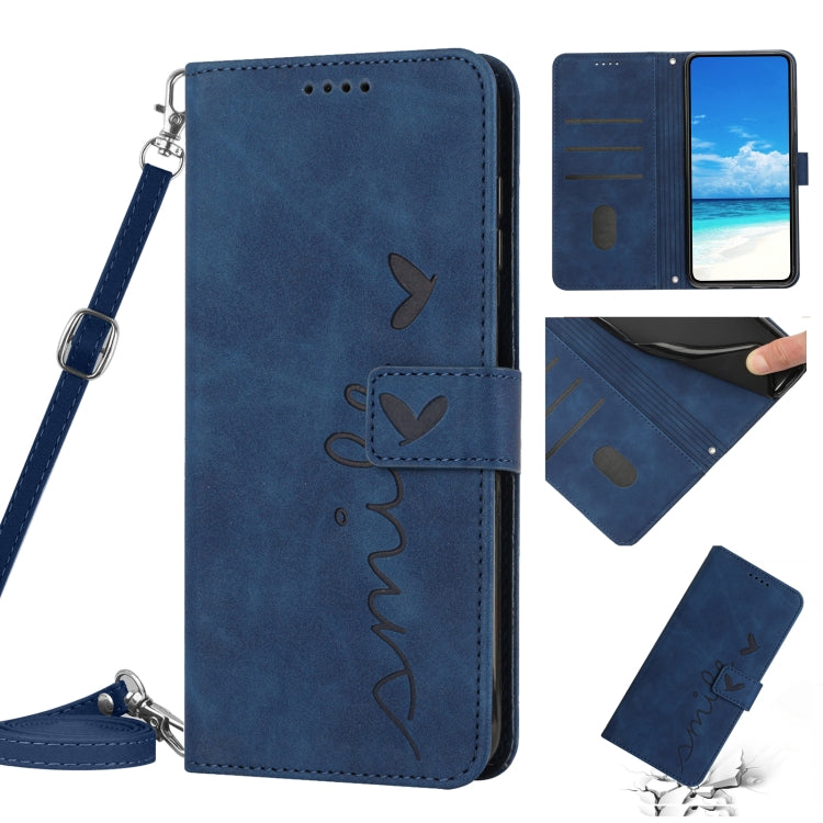 Skin Feel Heart Pattern Leather Phone Case with Lanyard, For Xiaomi 11T / 11T Pro, For Xiaomi Poco M3, For Xiaomi Poco M4 Pro, For Xiaomi Poco X3 NFC, For Xiaomi Poco X4 Pro 5G