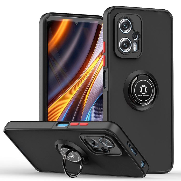 Q Shadow 1 Series TPU + PC Phone Case with Ring Holder, For Xiaomi 12 Lite, For Xiaomi Poco X4 GT