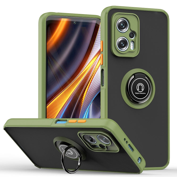 Q Shadow 1 Series TPU + PC Phone Case with Ring Holder, For Xiaomi 12 Lite, For Xiaomi Poco X4 GT