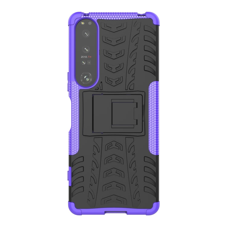 Tire Texture TPU + PC Phone Case with Holder, For Sony Xperia 1 IV, For Amazon Kindle Fire 7 2022