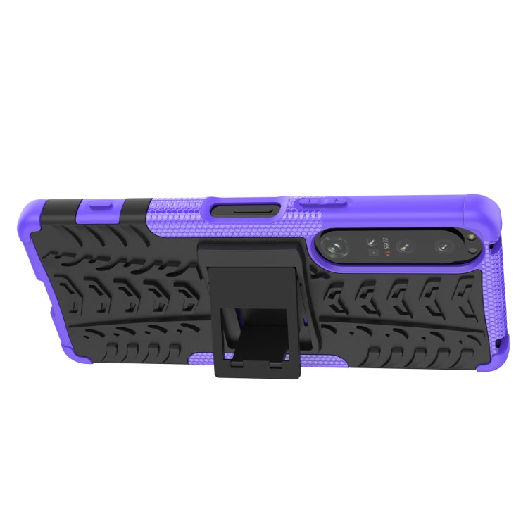 Tire Texture TPU + PC Phone Case with Holder, For Sony Xperia 1 IV, For Amazon Kindle Fire 7 2022