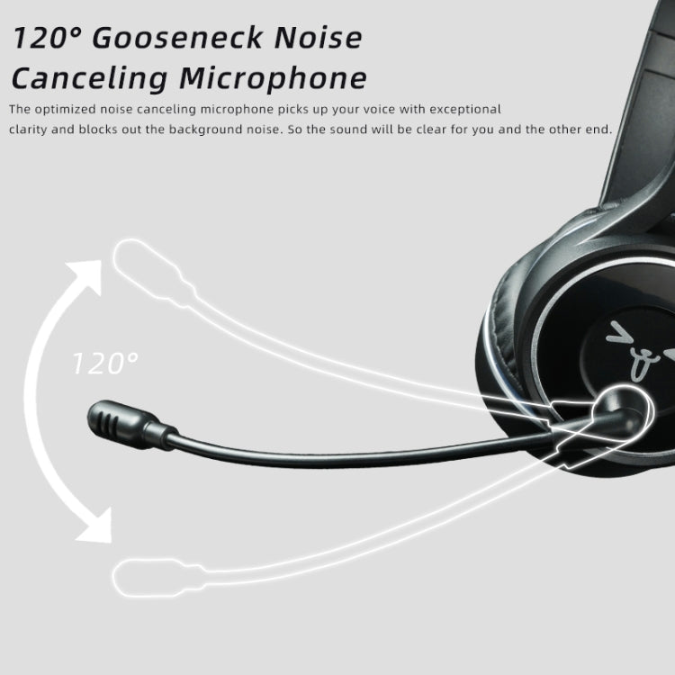 SOYTO SY-T30C Long Microphone Bluetooth Wireless Noise Cancelling Ergonomic Gaming Headset, SY-T30C