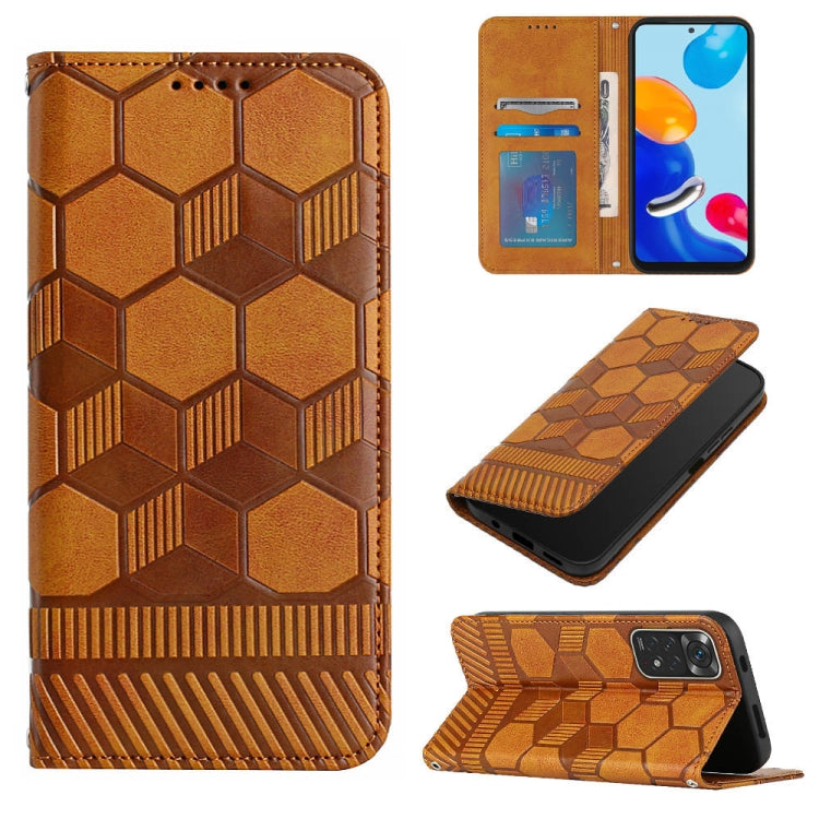 Football Texture Magnetic Leather Flip Phone Case, For Xiaomi Redmi 10C / 10 India, For Xiaomi Redmi 10A, For Xiaomi Redmi Note 11 Global 2022 / Note 11S 4G, For Xiaomi Redmi Note 11 Pro 5G / 4G Global 2022 / Note 11 Pro+ India                         ...