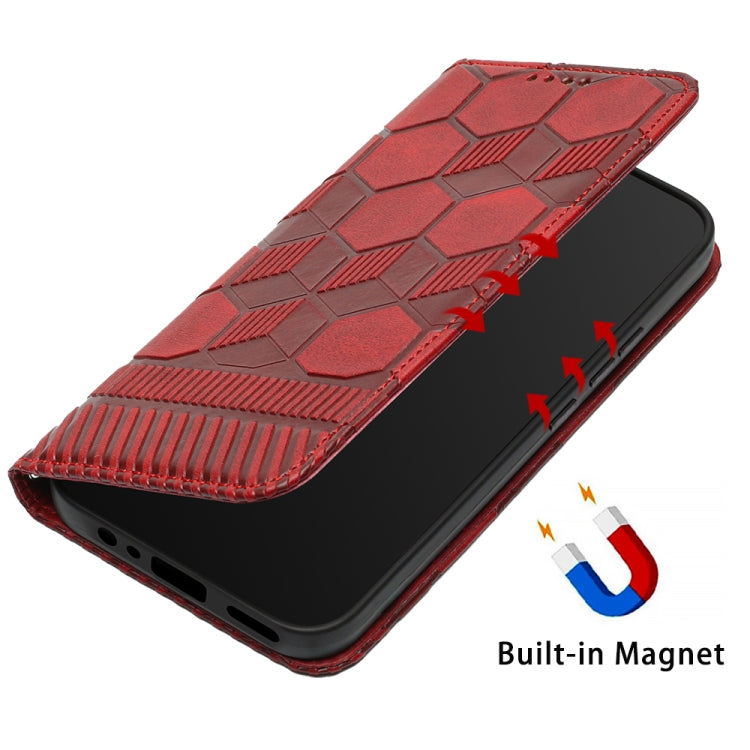 Football Texture Magnetic Leather Flip Phone Case, For Samsung Galaxy A03 164mm, For Samsung Galaxy A03s 164mm India, For Samsung Galaxy A03s 165.8mm US Version, For Samsung Galaxy A03s 166.5mm EU Version, For Samsung Galaxy A12 5G / M12 / F12         ...