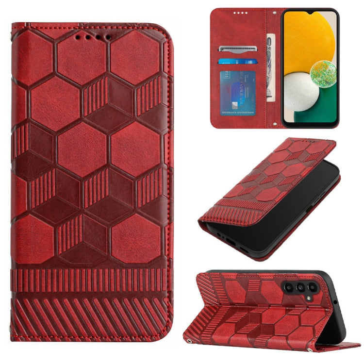 Football Texture Magnetic Leather Flip Phone Case, For Samsung Galaxy A03 164mm, For Samsung Galaxy A03s 164mm India, For Samsung Galaxy A03s 165.8mm US Version, For Samsung Galaxy A03s 166.5mm EU Version, For Samsung Galaxy A12 5G / M12 / F12         ...