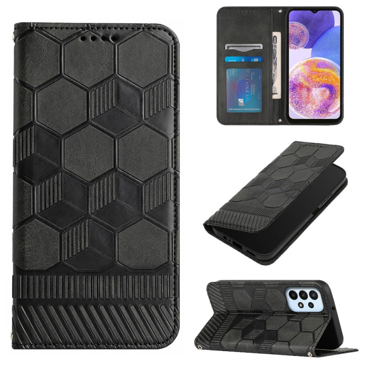 Football Texture Magnetic Leather Flip Phone Case, For Samsung Galaxy A03 164mm, For Samsung Galaxy A03s 164mm India, For Samsung Galaxy A03s 165.8mm US Version, For Samsung Galaxy A03s 166.5mm EU Version, For Samsung Galaxy A12 5G / M12 / F12         ...