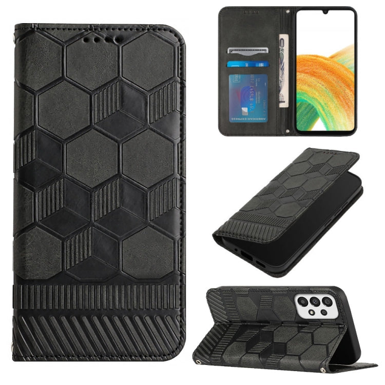 Football Texture Magnetic Leather Flip Phone Case, For Samsung Galaxy A03 164mm, For Samsung Galaxy A03s 164mm India, For Samsung Galaxy A03s 165.8mm US Version, For Samsung Galaxy A03s 166.5mm EU Version, For Samsung Galaxy A12 5G / M12 / F12         ...