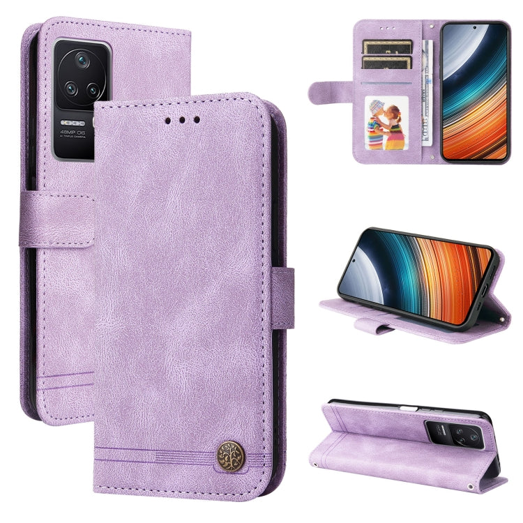 Skin Feel Life Tree Metal Button Leather Case, For Xiaomi Redmi K40S / Poco F4, For Xiaomi Redmi Note 11T Pro/Poco X4 GT
