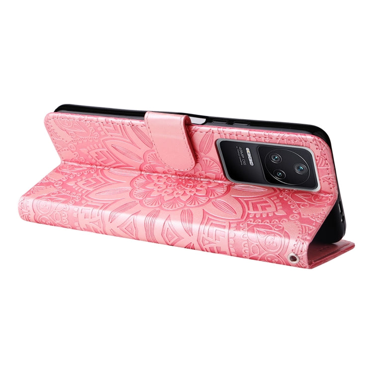 Embossed Sunflower Leather Phone Case, For Xiaomi Redmi K40S / Poco F4, For Xiaomi Redmi Note 11T Pro/Poco X4 GT, For Infinix Hot 12, For Infinix Hot 12 Play, For Infinix Smart 6
