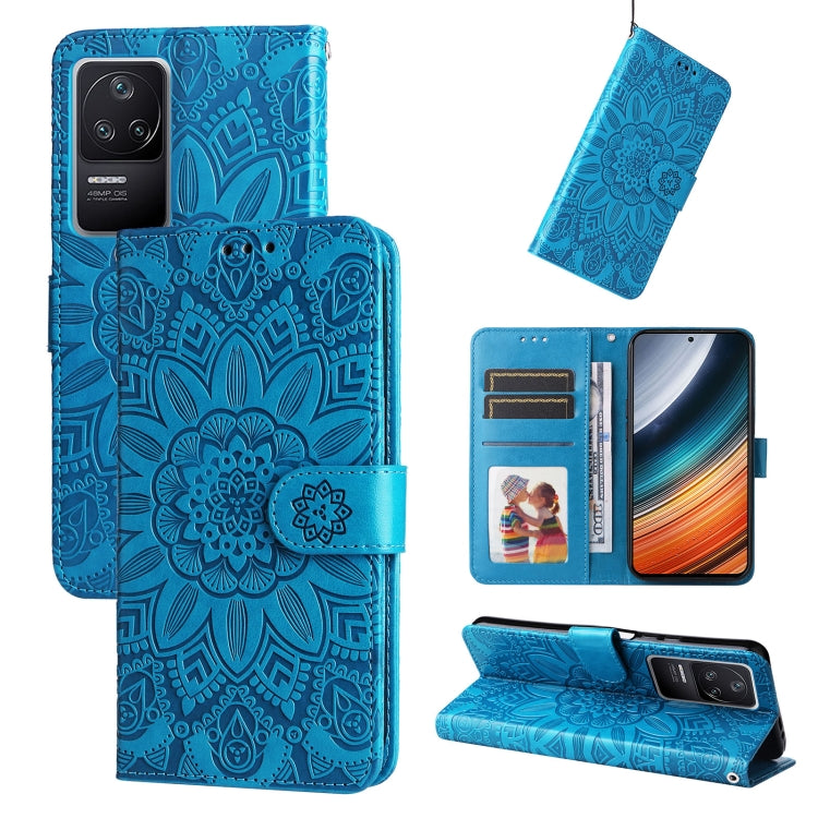 Embossed Sunflower Leather Phone Case, For Xiaomi Redmi K40S / Poco F4, For Xiaomi Redmi Note 11T Pro/Poco X4 GT, For Infinix Hot 12, For Infinix Hot 12 Play, For Infinix Smart 6
