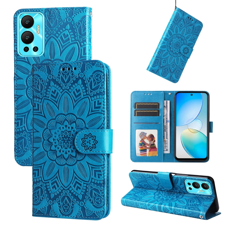 Embossed Sunflower Leather Phone Case, For Xiaomi Redmi K40S / Poco F4, For Xiaomi Redmi Note 11T Pro/Poco X4 GT, For Infinix Hot 12, For Infinix Hot 12 Play, For Infinix Smart 6