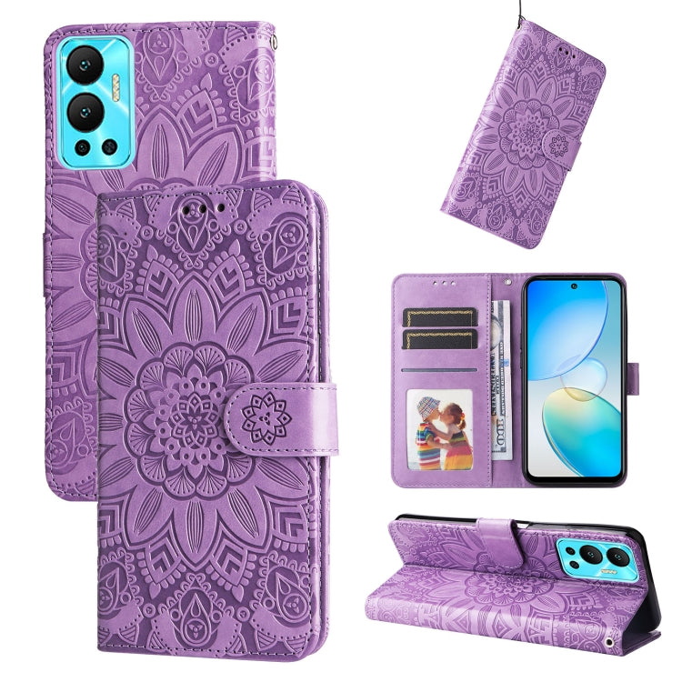 Embossed Sunflower Leather Phone Case, For Xiaomi Redmi K40S / Poco F4, For Xiaomi Redmi Note 11T Pro/Poco X4 GT, For Infinix Hot 12, For Infinix Hot 12 Play, For Infinix Smart 6
