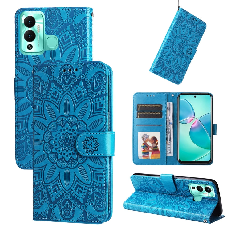 Embossed Sunflower Leather Phone Case, For Xiaomi Redmi K40S / Poco F4, For Xiaomi Redmi Note 11T Pro/Poco X4 GT, For Infinix Hot 12, For Infinix Hot 12 Play, For Infinix Smart 6