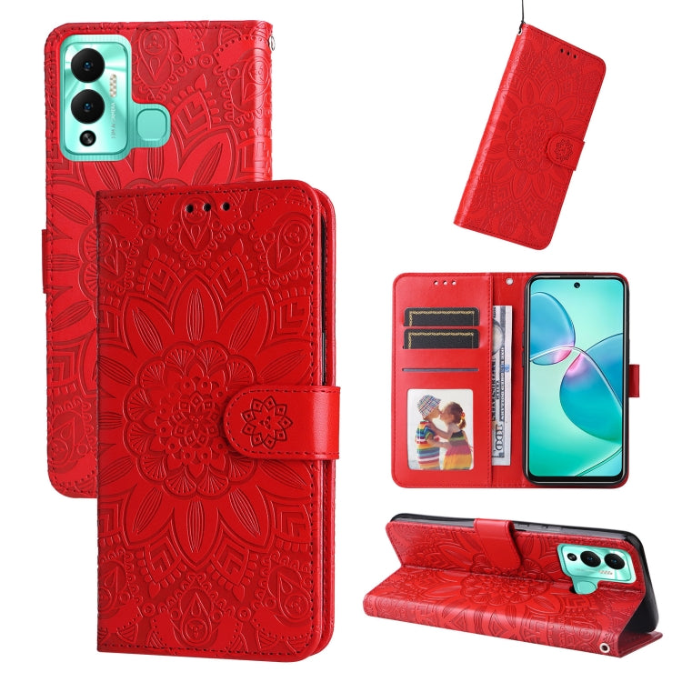 Embossed Sunflower Leather Phone Case, For Xiaomi Redmi K40S / Poco F4, For Xiaomi Redmi Note 11T Pro/Poco X4 GT, For Infinix Hot 12, For Infinix Hot 12 Play, For Infinix Smart 6