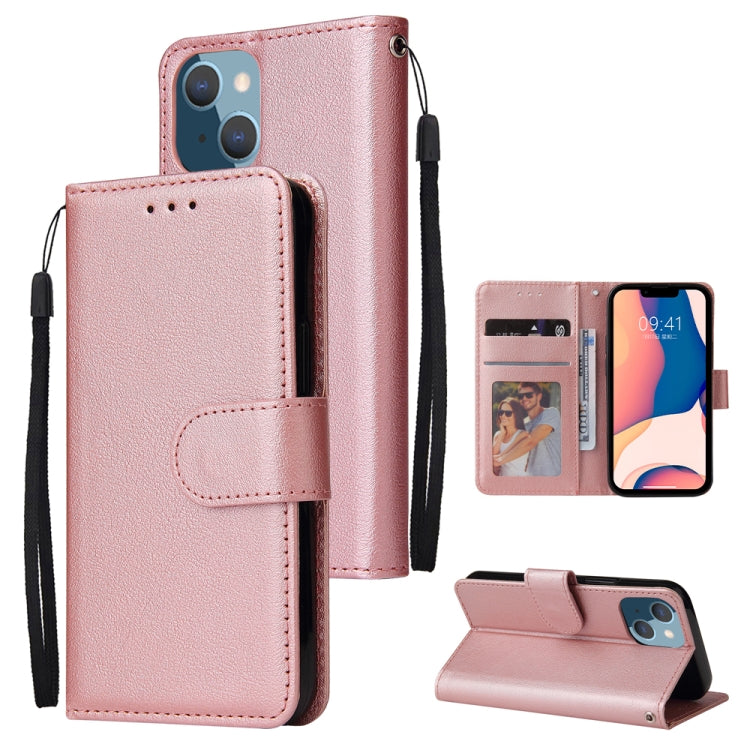 Multifunctional Horizontal Flip Leather Case with Three Card Slot, For iPhone 14, For iPhone 14 Plus, For iPhone 14 Pro, For iPhone 14 Pro Max