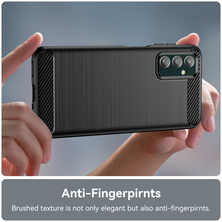 Brushed Texture Carbon Fiber TPU Phone Case, For Samsung Galaxy F13, For Samsung Galaxy M13 4G